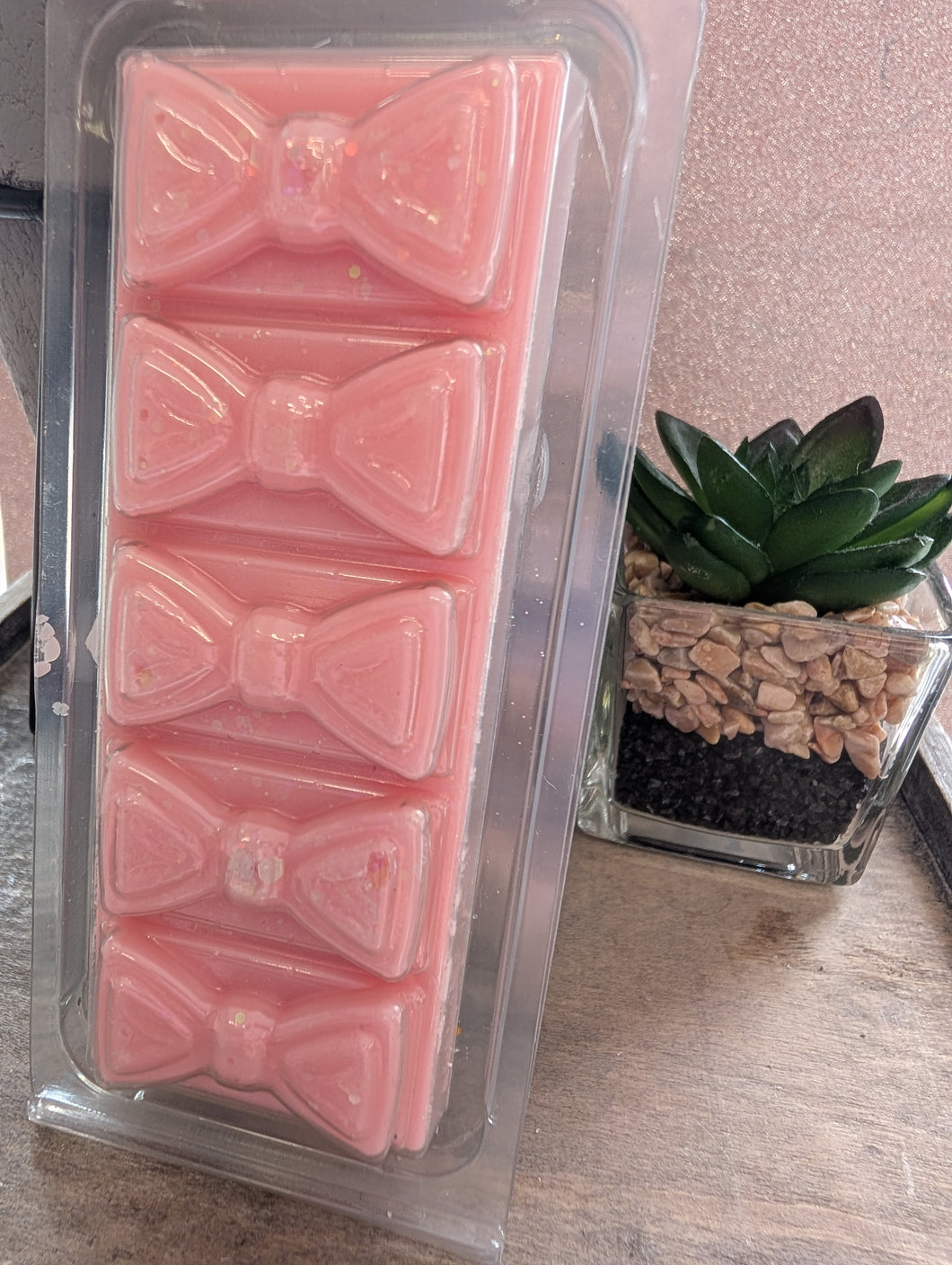 Talco rosa Scented Wax Melts -bow Clamshell