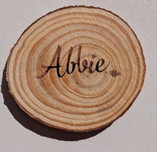 Load image into Gallery viewer, Personalised Wooden Place Names – Rustic Wedding Table Decor
