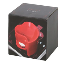 Load image into Gallery viewer, Red Heart Wax Melt Burner – Ceramic Tealight Wax Warmer for Home Fragrance
