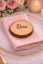 Load image into Gallery viewer, Personalised Wooden Place Names – Rustic Wedding Table Decor
