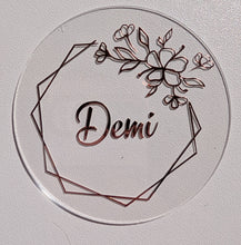 Load image into Gallery viewer, Personalised Acrylic Wedding Place Names – 7.5cm
