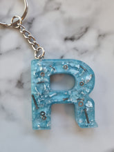 Load image into Gallery viewer, Resin letter keyring with mini screws and bolts
