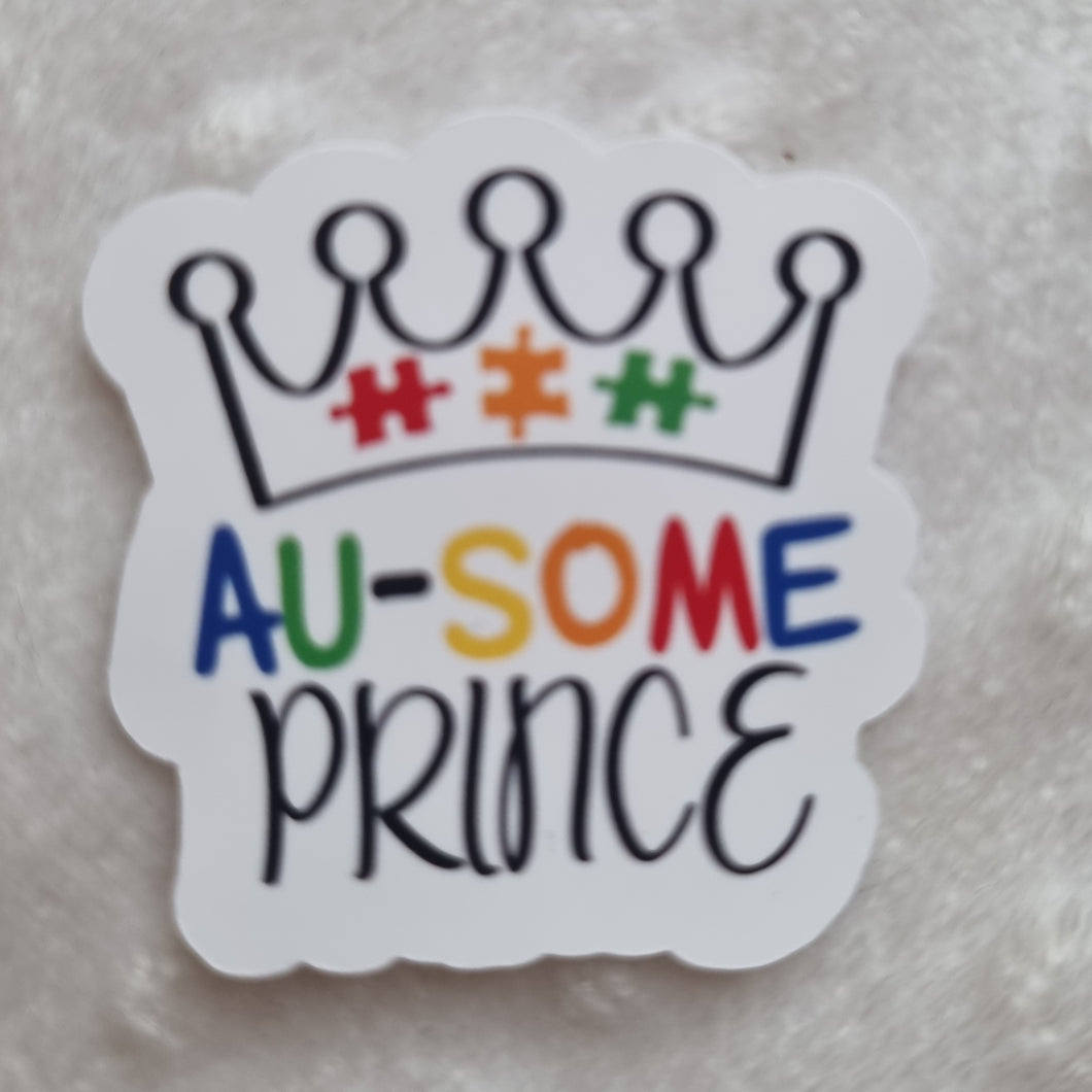 Autism awareness sticker, au-some prince