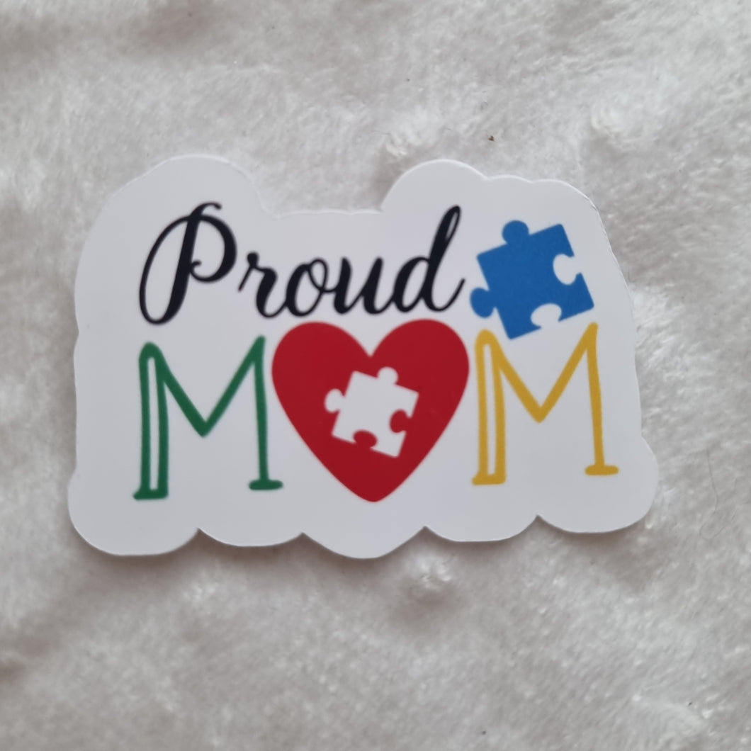 Autism awareness sticker, proud mum