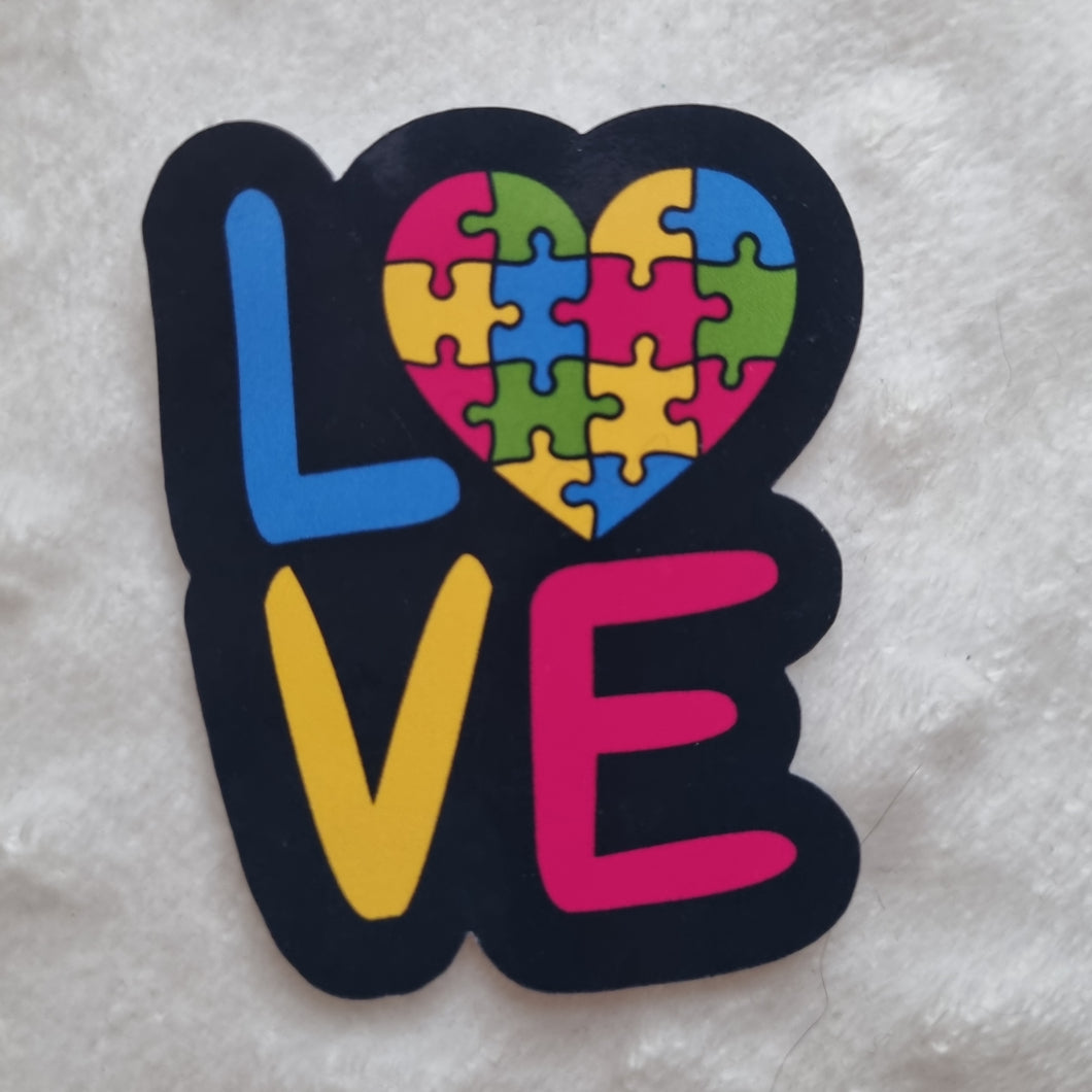 Autism awareness sticker , love