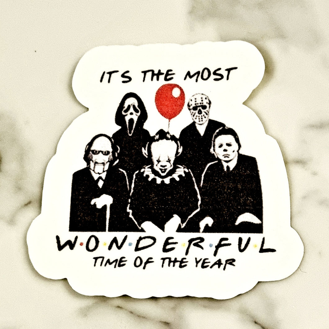 Halloween sticker, horror characters