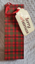 Load image into Gallery viewer, Tartan Merry Christmas bottle bag.
