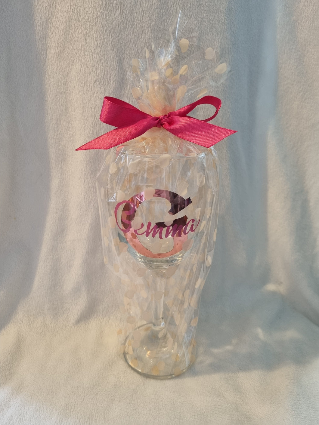 Personalized wine glass