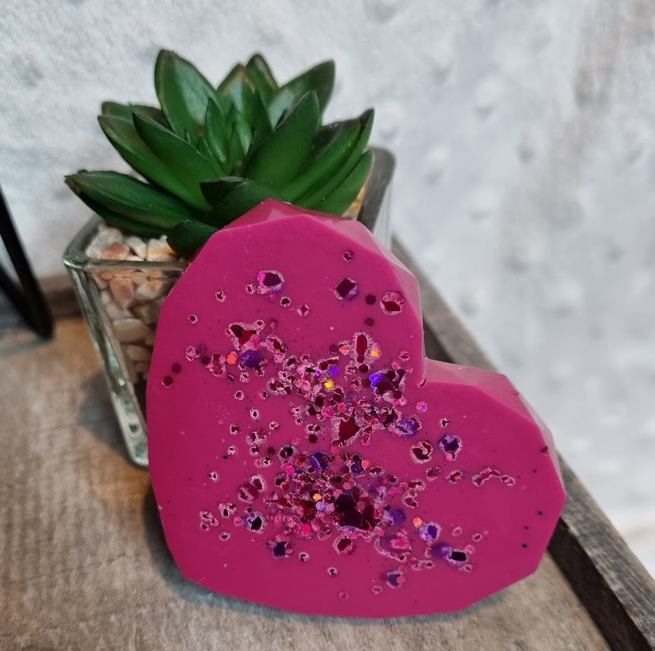 geode heart wax melt