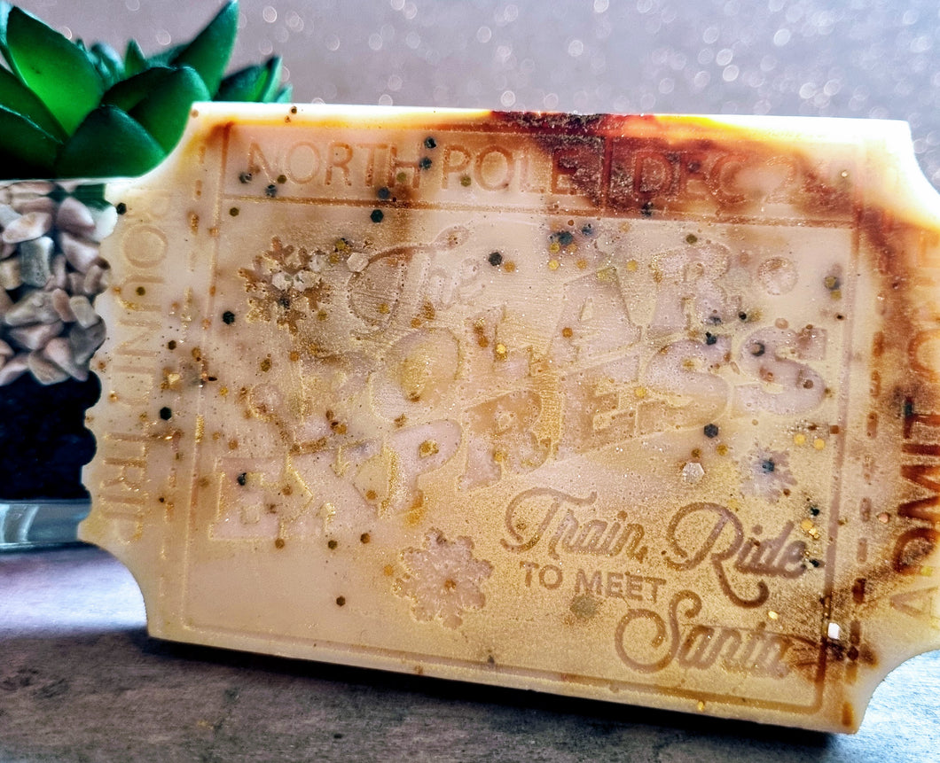 Polar express ticket shaped wax melt - made to order