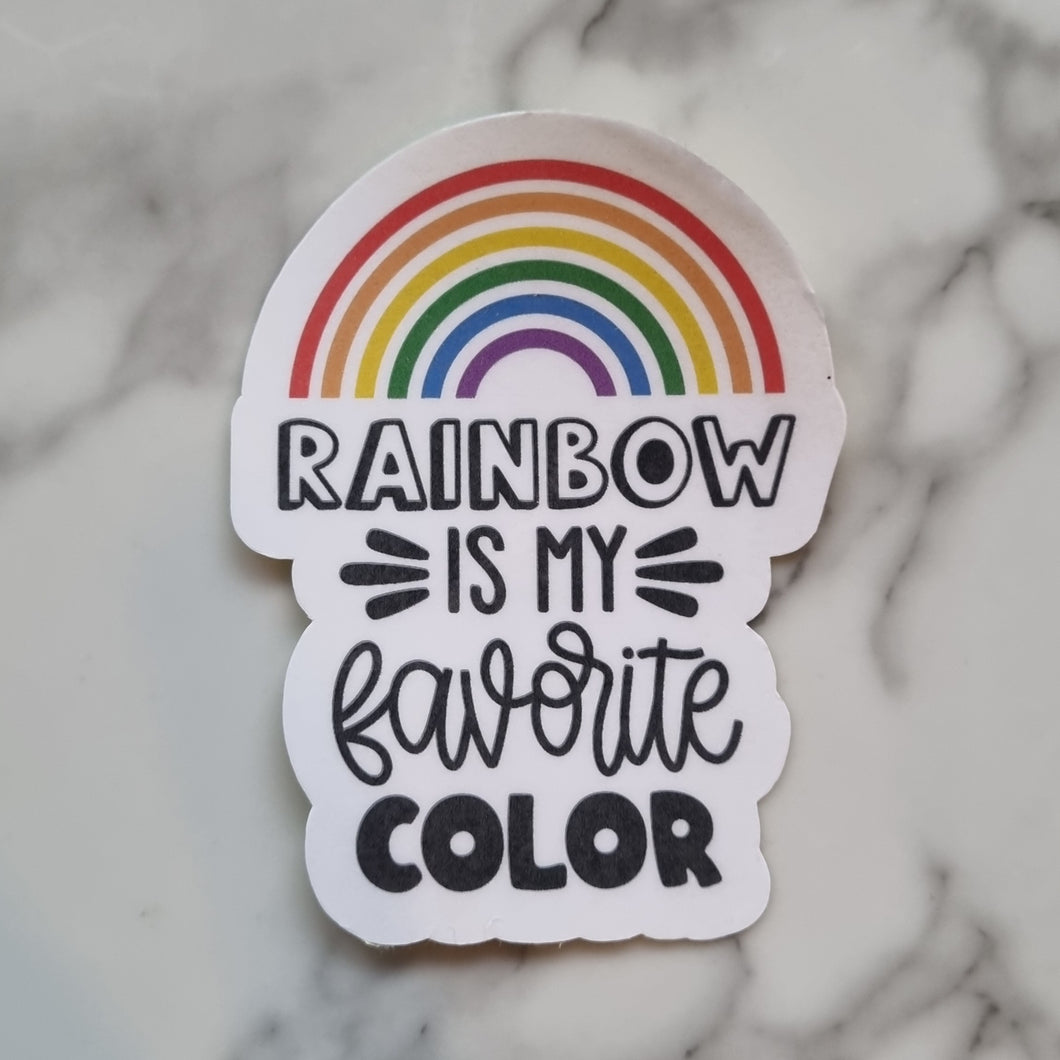 Rainbow is my favourite colour sticker