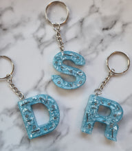 Load image into Gallery viewer, Resin letter keyring with mini screws and bolts
