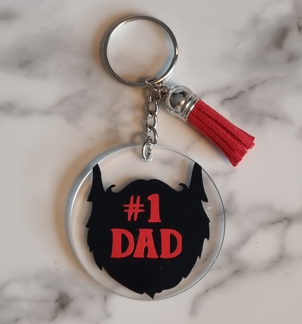 no 1 dad beard keyring