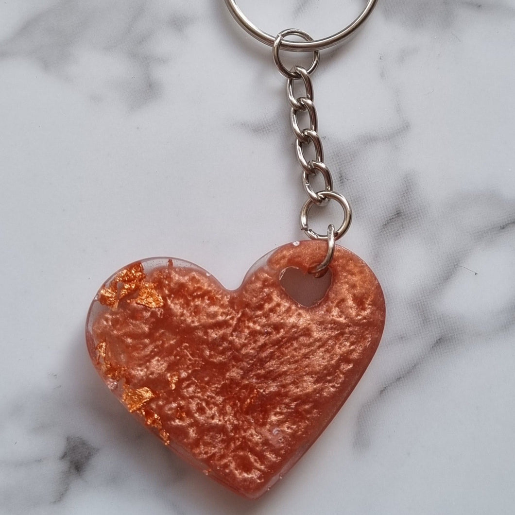 Heart keyring- resin