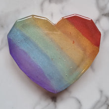 Load image into Gallery viewer, Rainbow resin heart
