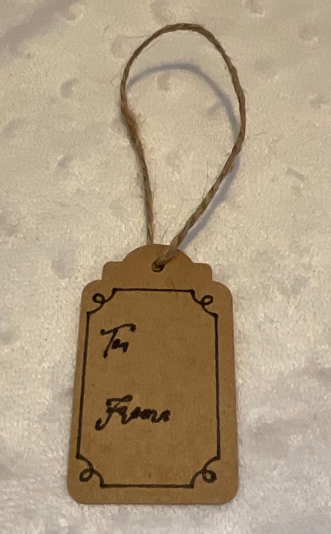 Vintage gift tag