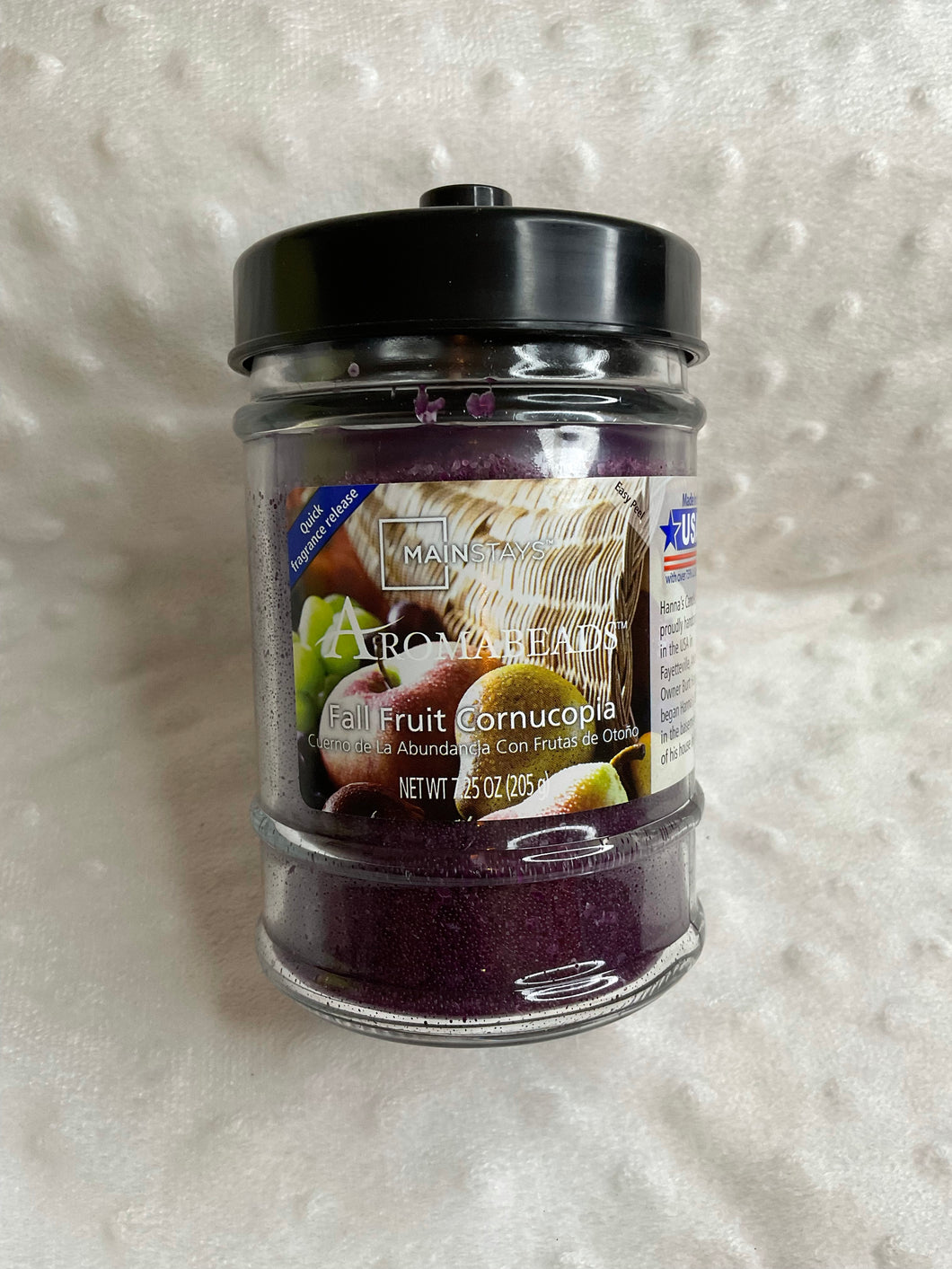 Fall fruits cornucopia jar candle