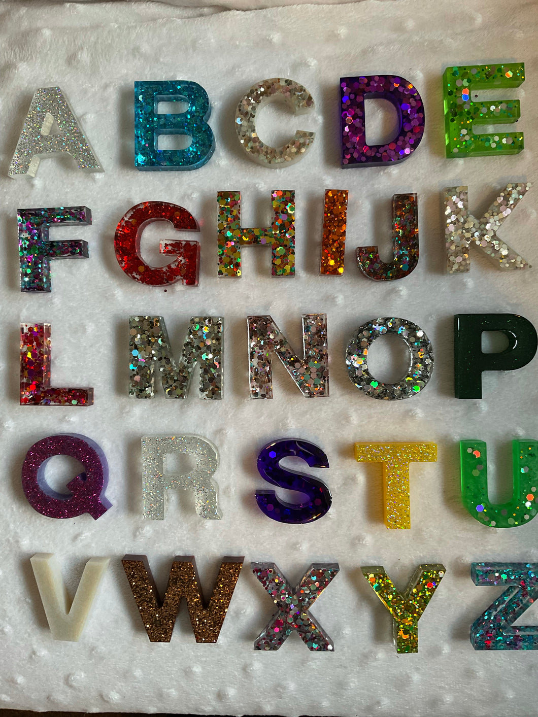 Resin alphabet set