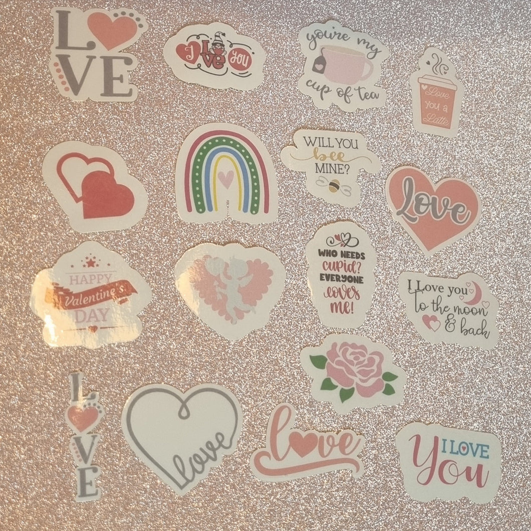 Valentine’s Day stickers  - pack or individual options available